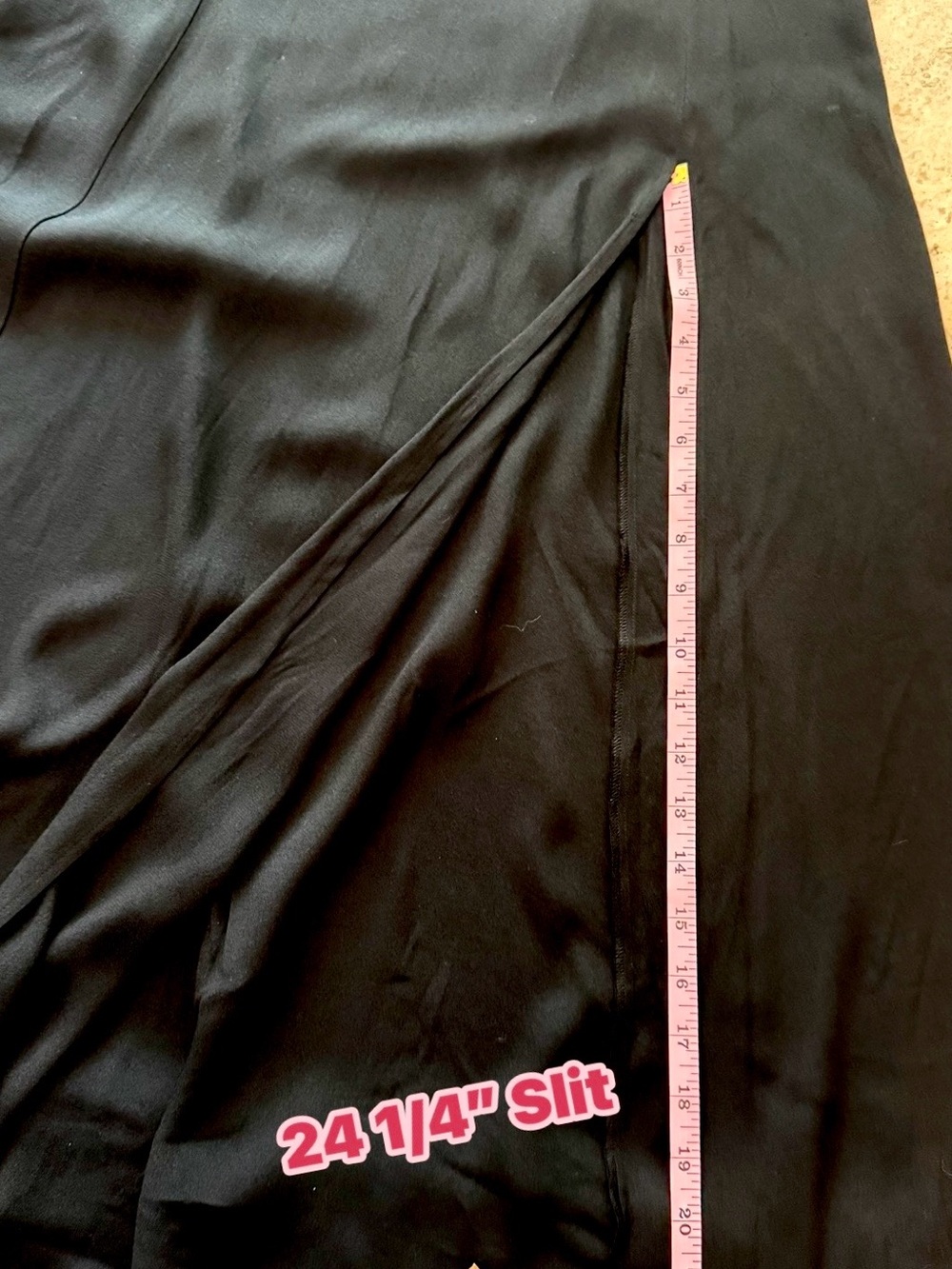 NWT Reformation Black Midi Skirt with High Side Slit - Picture 10 of 10